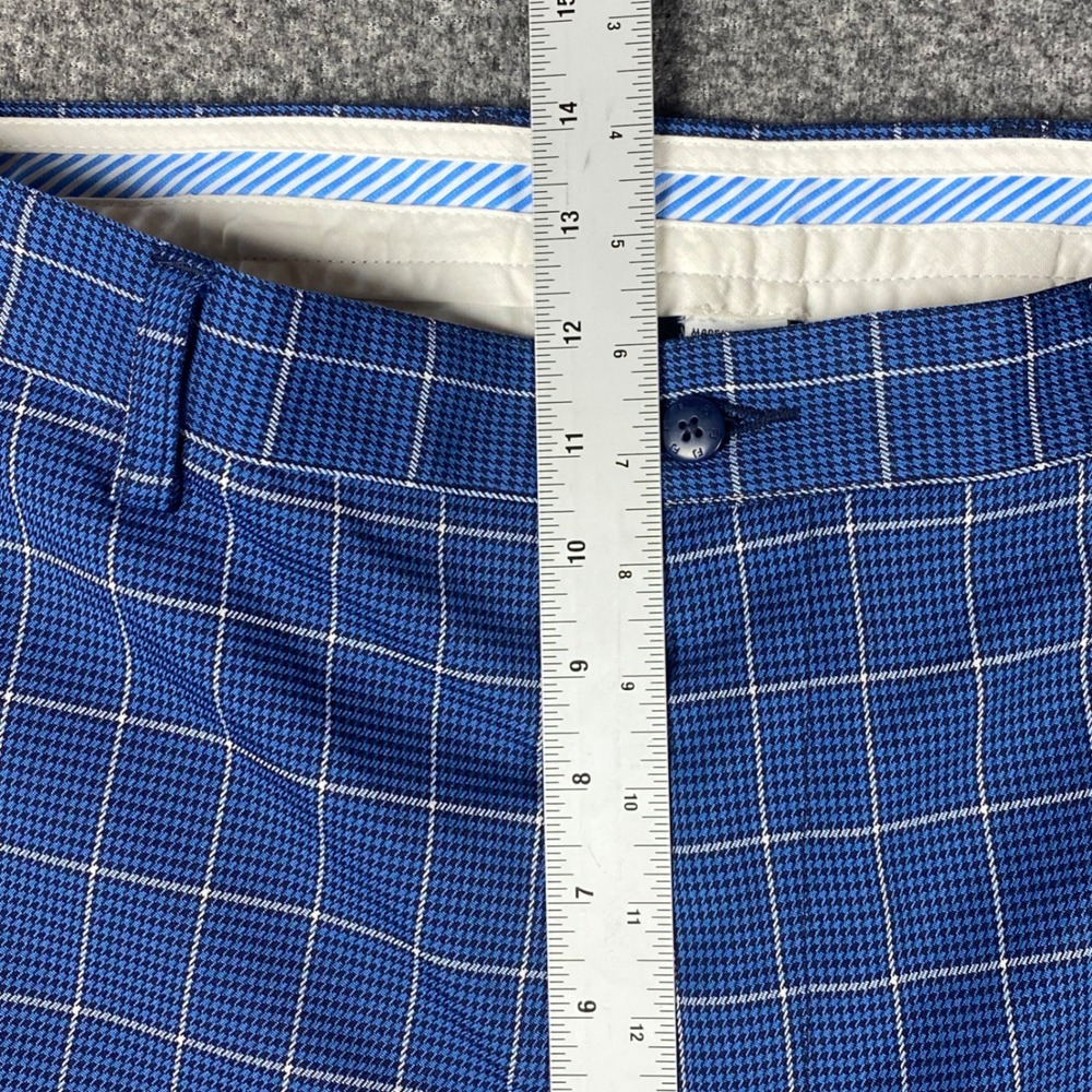 FootJoy Mens Golf Shorts Plaid Performance Stretch 36 Blue Athletic Summer Wear - Picture 12 of 12